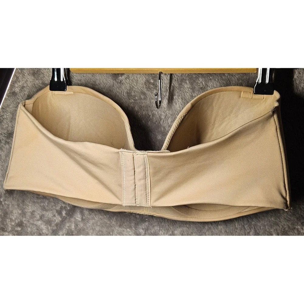 Maidenform Strapless Bra 36C Nude Wireless Lift SE0015 4 Hook Closure NT41